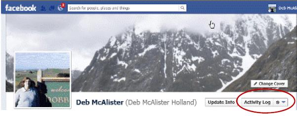 Facebook Activity Log