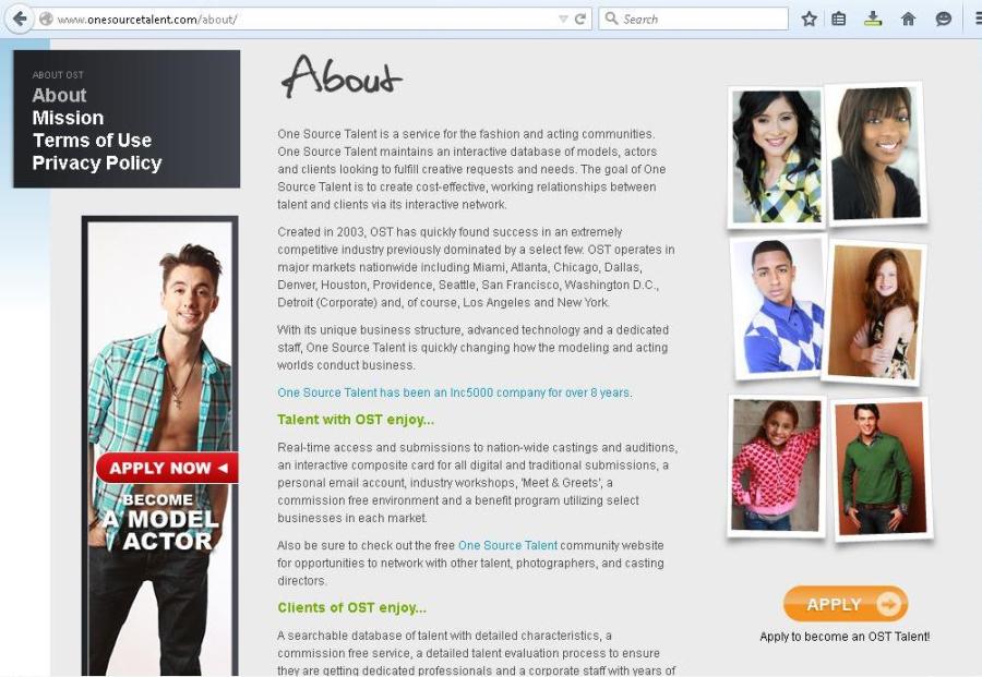 One Source Talent NOT a Talent Agency