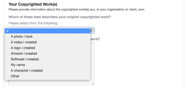 Reporting copyright issues on Facebook
