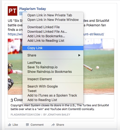 How to report plagiarism on Facebook