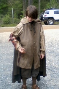 Kameron Badgers on the set of WGN's Salem Season 3