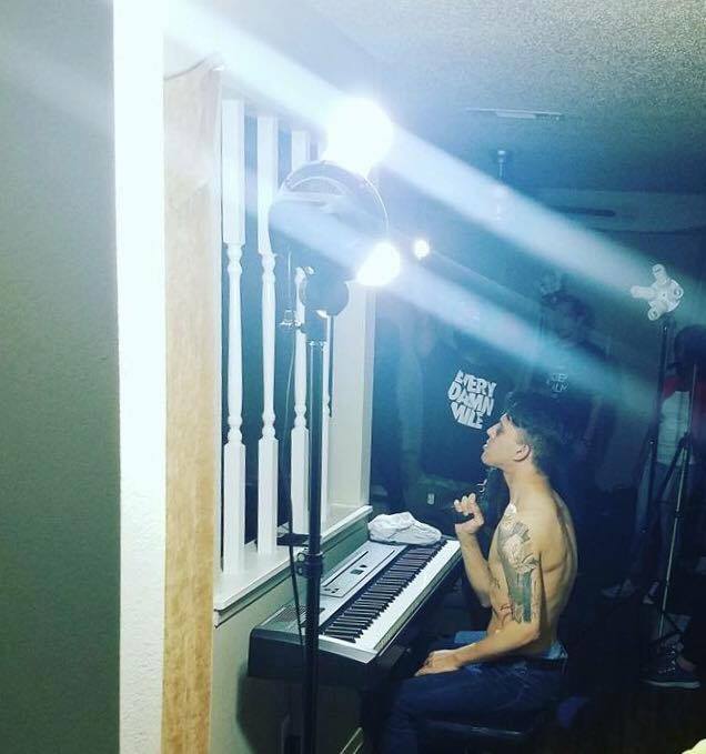 Nathan Guerra on the set of Beyond the Bridge