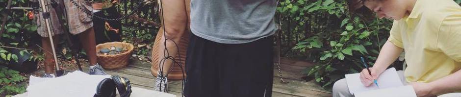 Kameron Badgers on the set of Beyond the Bridge